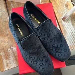 Salvatore Ferragamo Men's Black Loafers Berry Tex